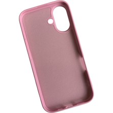 Mirtech Apple iPhone 16 Uyumlu Lansman Pembe Içi Kadife Silikon Kılıf