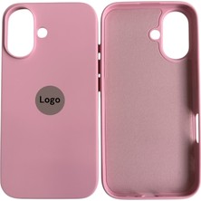 Mirtech Apple iPhone 16 Uyumlu Lansman Pembe Içi Kadife Silikon Kılıf
