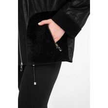 Hakiki Deri Mont Oversize Kürk Detaylı Ceket