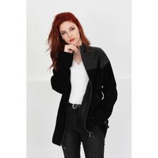 Lüx Pardesü Hakiki Deri Süet Ceket Uzun Süet Kadın Oversize Deri Mont, Ceket - 105522