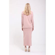 Invee 5879 Triko Tunik Pudra