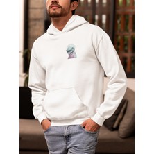 Vagonet Unisex Robot Baskılı Hoodie / Kapüşonlu Sweatshirt