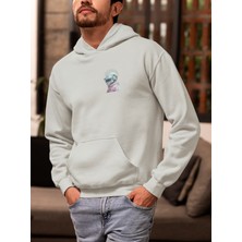 Vagonet Unisex Robot Baskılı Hoodie / Kapüşonlu Sweatshirt
