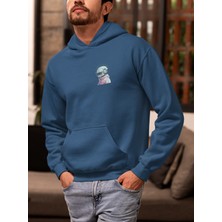 Vagonet Unisex Robot Baskılı Hoodie / Kapüşonlu Sweatshirt