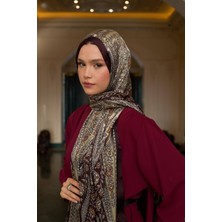 Çikolata Kahve Hint Vual Şal -  5009-16