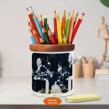 Asilmeydan Konuşma Yapan Kemal Atatürk Ahşap Seramik Kalemlik-s370