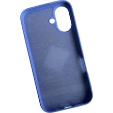 Mirtech Apple iPhone 16 Uyumlu Lansman Açık Mavi Içi Kadife Silikon Kılıf