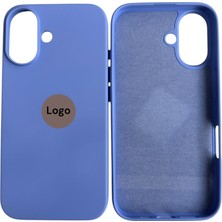 Mirtech Apple iPhone 16 Uyumlu Lansman Açık Mavi Içi Kadife Silikon Kılıf