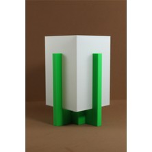 Ivory Dekoratif Abajur (13X13X20CM) - Yeşil