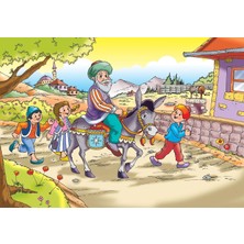 Eksen Ahşap Eğitici Puzzle Yapboz Nasrettin Hoca 35 Parçalı