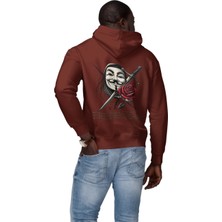 Terzili Giyin V For Vendetta Fikirlere Kurşun Işlemez Baskılı Kapüşonlu Sweatshirt