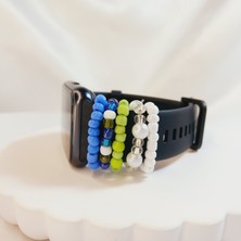 Renkli Inci Boncuk Watch Band Charm - Akıllı Saat Kordon Süsü Kayış Aksesuarı