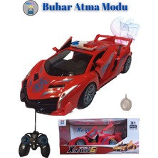 Boratila Toys 27MHZ 1:16 25CM Duman Atan Kapıları Açılan Farları Yanan Şarjlı Full Fonksiyon Kırmızı Polis Arabası