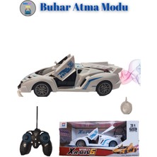 Boratila Toys 27 Mhz 1:16 25CM Duman Atan Kapıları Açılan Farları Yanan, Şarjlı Full Fonksiyon Beyaz Polis Arabası