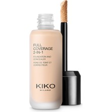 Kiko Milano Fondöten & Kapatıcı-Full Coverage 2-in-1 Foundation & Concealer-105 Warm Beige-Mat Saten Bitişli
