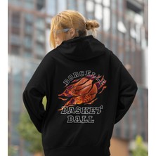 Terzili Giyin Borcelle Basket Ball Baskılı Sweatshirt Kadın