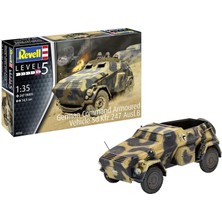 German Command Zırhlı Araç SD.KFZ.247 Ausf.b Model Kit Askeri Araç