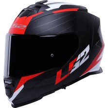 Ls2 Storm 2 Nerve Kırmızı Full Face Motosiklet Kaskı Siyah Camlı