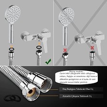 (Paslanmaz Çelik) Duş Hortumu Banyo Spirali, 150 cm - Özefe Yeni