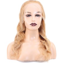 Peruk Market Dalgalı Front Lace Gerçek Tül Peruk - Altın Karamel - 60-65CM