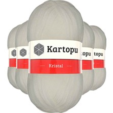Kartopu 5 Adet Kristal Çift Katlı El Örgü Lif Ipi Ekru K013