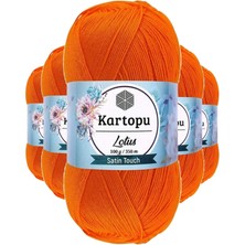 Kartopu 5 Adet Lotus Bikini Büstiyer Bluz Örgü ipi  K273 Turuncu