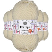 Kartopu 5 Adet Baby One Tüylenmeyen El Örgü ipi Yünü Krem K025