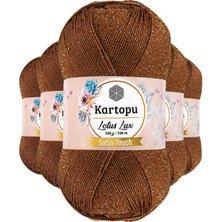 Kartopu 5 Adet Lotus Lux Bikini Büstiyer Bluz Simli Örgü ipi K840 Koyu Hardal