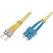 Beek ST-SC Fiber Optik Patch Kablo, 9/125 µ, Singlemode, 3.0mm, Duplex, OS2, LSZH, 15 metre