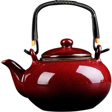 Seramik Çaydanlıırın Değişimi 750ML Çay Makinesi Su Isıtıcısı Ev Çay Evi Mutfak Için Kırmızı (Yurt Dışından)