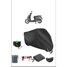 Breen Mondial 125 Lavinia Için Kilit Uyumlu Siyah Motosiklet Branda, Güvenli, Su Geçirmez