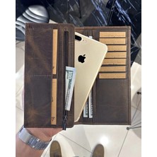 Fil Deri Hakki Deri Telefon Bölmeli Çok Bölmeli Cüzdan 2013