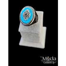 Moda Gümüş Evi Firuze Taşlı Erkek Yüzük
