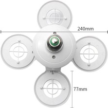 Luminnaly Ayarlanabilir Deforme Edilebilir Futbol Işığı LED Ufo Top Ampul E27 Tavan Lambası Yatak Odası Çalışma Odası Oturma Odası Dekoru Beyaz (Yurt Dışından)