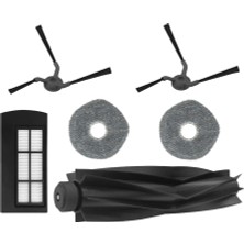 Arcane Süpürge, X9 Pro Robot Süpürge Silindir Fırça Yan Fırçalar Yıkanabilir Filtre Paspas Bezleri Için 6 Adet Yedek Parça Takımı, Siyah ve Gri (Yurt Dışından)