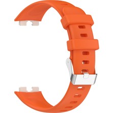 YKD Store Huawei Band 9/8 Için Gümüş Toka Yumuşak Silikon Kayış (Yurt Dışından)