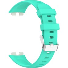 YKD Store Huawei Band 9/8 Için Gümüş Toka Yumuşak Silikon Kayış (Yurt Dışından)