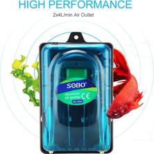 Huoxun Shop A SB348A Sadece Bir Pompa Stili Au Fişi Sobo Akvaryum Hava Pompası Kompresör Oksijen Şeffaf Gövde Tek Çift Çıkış Yüksek Balık Tankı Pompası (Yurt Dışından)