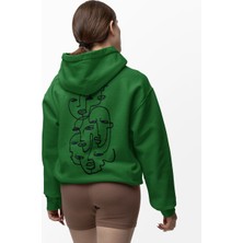 Terzili Giyin Minimalist Antik Baskılı Kadın Sweatshirt