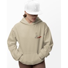 Terzili Giyin Gölgesi Şeytan Olan Melek Kadın Baskılı Sweatshirt