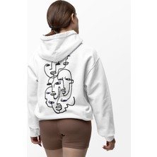 Terzili Giyin Minimalist Antik Baskılı Kadın Sweatshirt