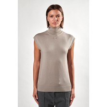 Barbara Bui Balıkçı Yaka Kolsuz Merinos Yün Kazak