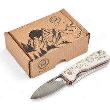 Kam Knife - J10 - D2 Çelik - Beyaz Micarta - Içten Kilitli Çakı