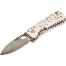 Kam Knife - J10 - D2 Çelik - Beyaz Micarta - Içten Kilitli Çakı