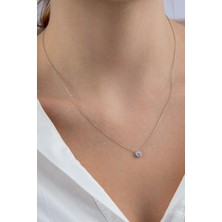 Fiyonk Kuyumculuk 14 Ayar Altın Tek Taş Detaylı Kolye