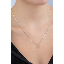 Fiyonk Kuyumculuk 14 Ayar Altın Aynalı Valentino Zincir Kalp Kolye