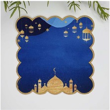 Decofav Cami Manzaralı Islami Tasarım Nakış Kenar Kokteyl Peçetesi 1 Adet