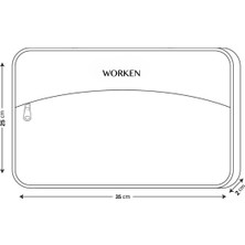 Worken 13 - 14 Inç Cepli Ipad Tablet Kılıfı, Macbook Air-Pro, Galaxy, Lenovo, Düz Siyah
