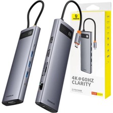 Baseus Starjoy 11 In 1 Type-C Çoklayıcı Hub Hdmı, Vga, Usb, Kart Okuyucu ve Ses Çıkışı
