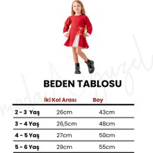 Kız Çocuk Fiyonklu Tül Detaylı Kırmızı Elbise